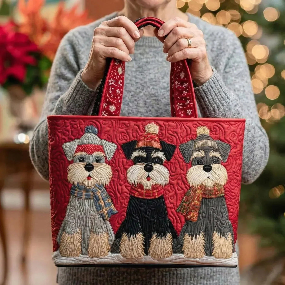 Nuvara | Encarnación | Bolso Tote Acolchado Artesanal Mujer Estampado Único