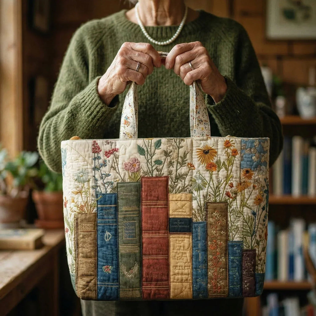 Nuvara | Encarnación | Bolso Tote Acolchado Artesanal Mujer Estampado Único
