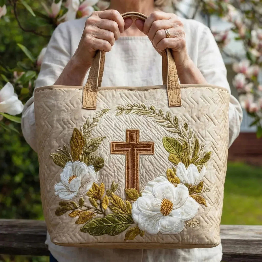 Nuvara | Encarnación | Bolso Tote Acolchado Artesanal Mujer Estampado Único