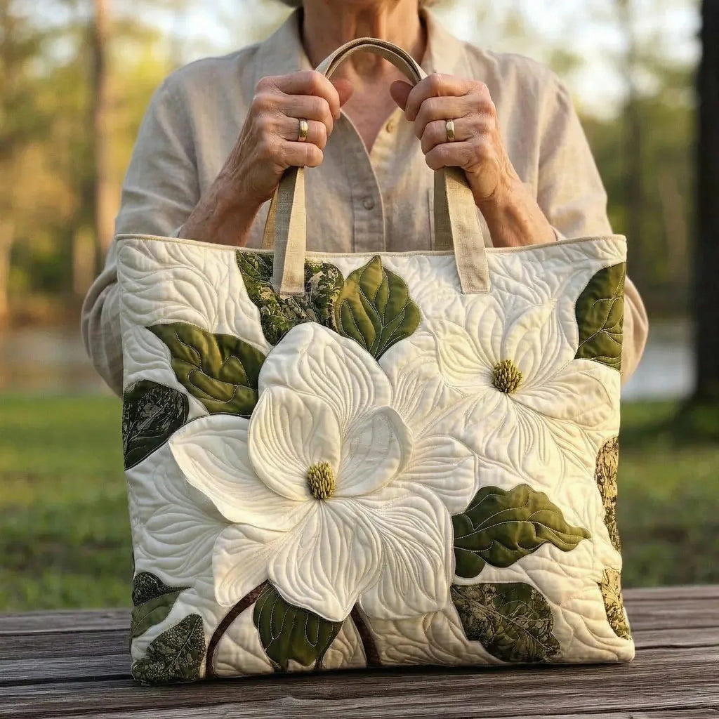 Nuvara | Encarnación | Bolso Tote Acolchado Artesanal Mujer Estampado Único
