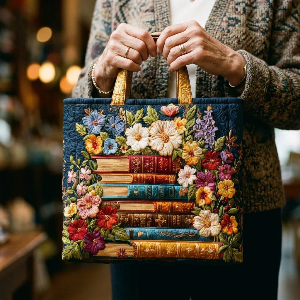 Nuvara | Encarnación | Bolso Tote Acolchado Artesanal Mujer Estampado Único