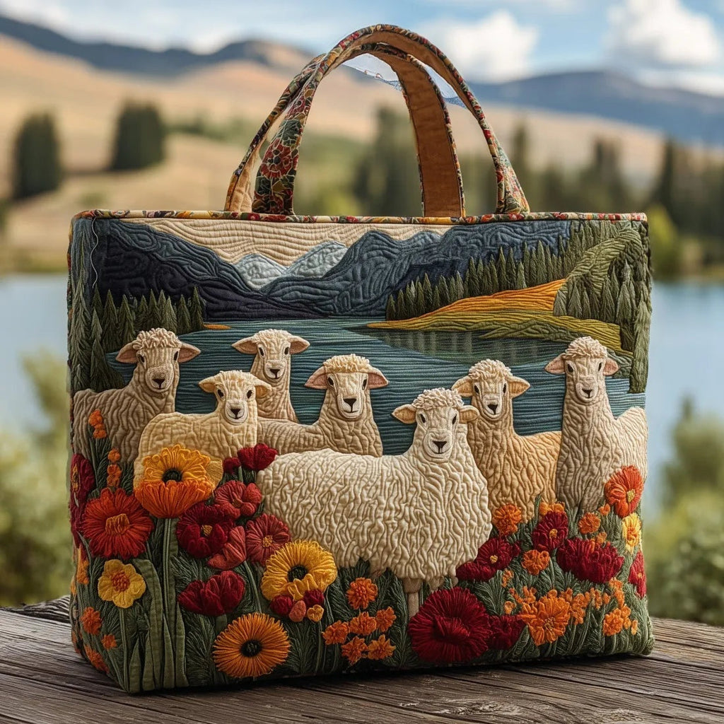 Nuvara | Encarnación | Bolso Tote Acolchado Artesanal Mujer Estampado Único