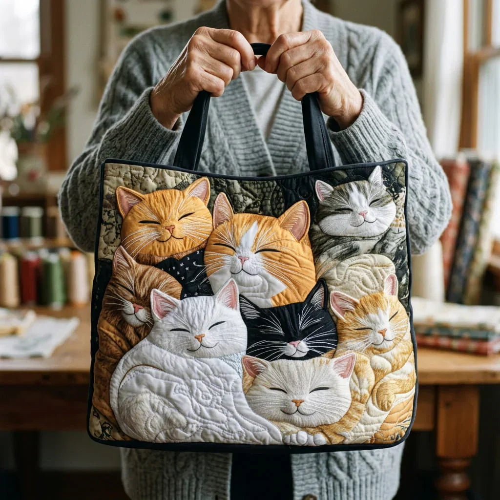 Nuvara | Encarnación | Bolso Tote Acolchado Artesanal Mujer Estampado Único
