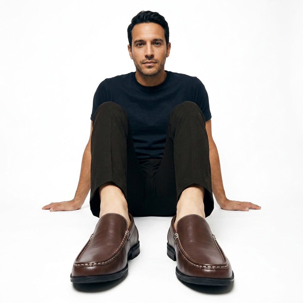 Ernesto | Mocasines de Cuero Slip-On Hombre Suela Antideslizante