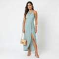Nuvara | Esperanza | Vestido Midi de Verano Mujer Cuello Alto Crochet