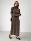 Nuvara | Esther | Vestido de Invierno de Punto Mujer Cuello Alto Manga Larga