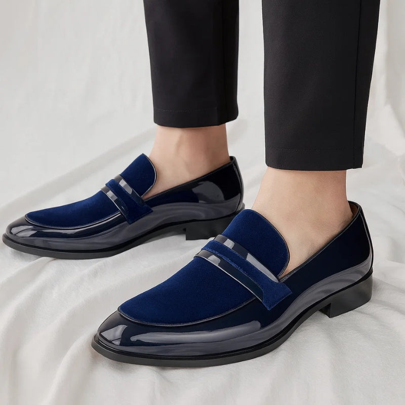 Felipe | Mocasín de Cuero y Ante Hombre Suela Clásica