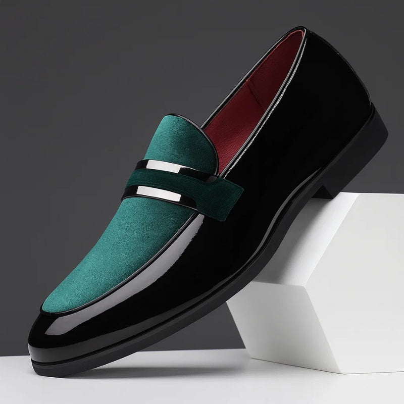 Felipe | Mocasín de Cuero y Ante Hombre Suela Clásica