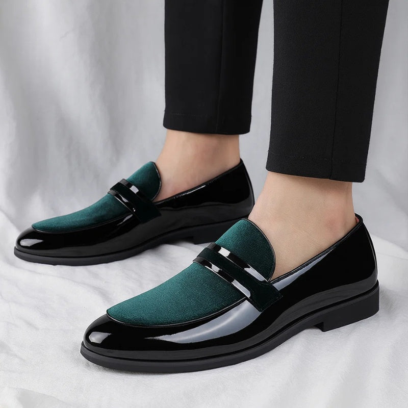 Felipe | Mocasín de Cuero y Ante Hombre Suela Clásica