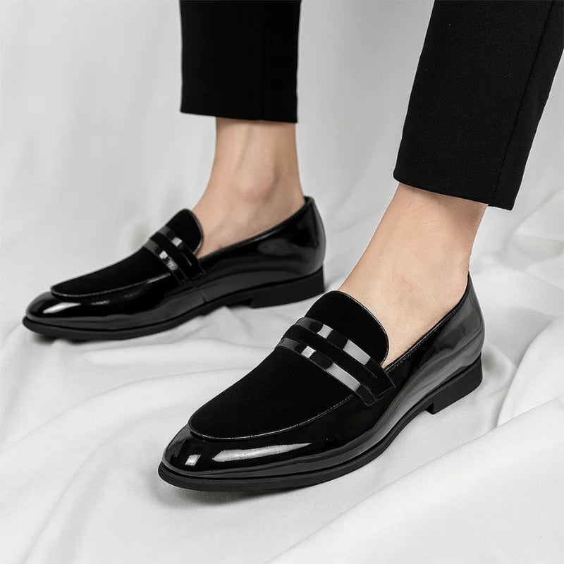 Felipe | Mocasín de Cuero y Ante Hombre Suela Clásica