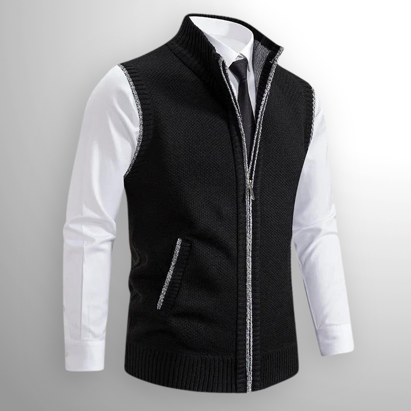 Nuvara | Guillermo | Chaleco de Punto con Cremallera Hombre Cuello Alto