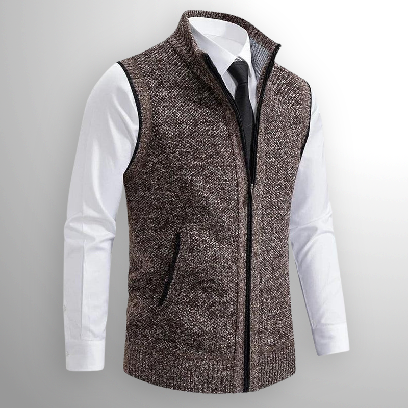 Nuvara | Guillermo | Chaleco de Punto con Cremallera Hombre Cuello Alto