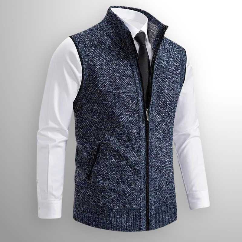 Nuvara | Guillermo | Chaleco de Punto con Cremallera Hombre Cuello Alto