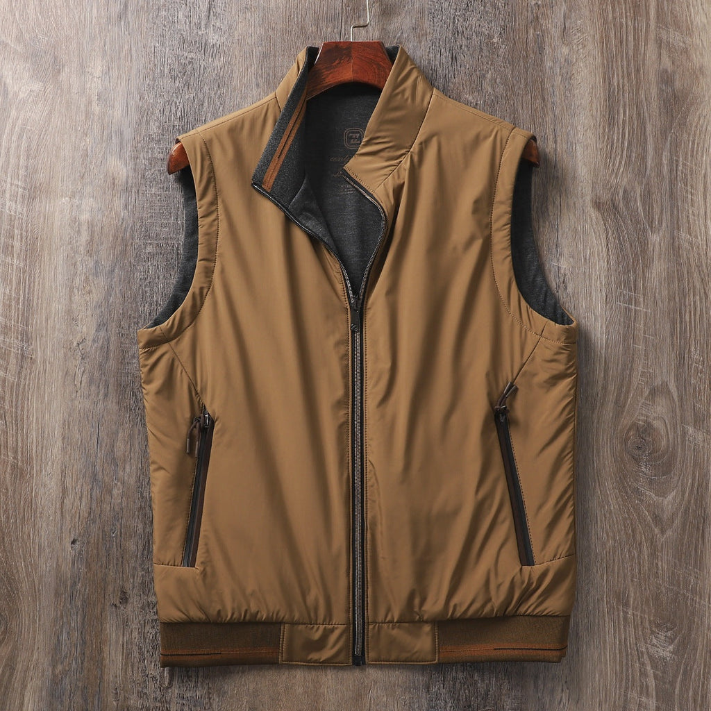 Nuvara | Héctor | Chaleco Acolchado Reversible Hombre Cuello Alto Cremallera