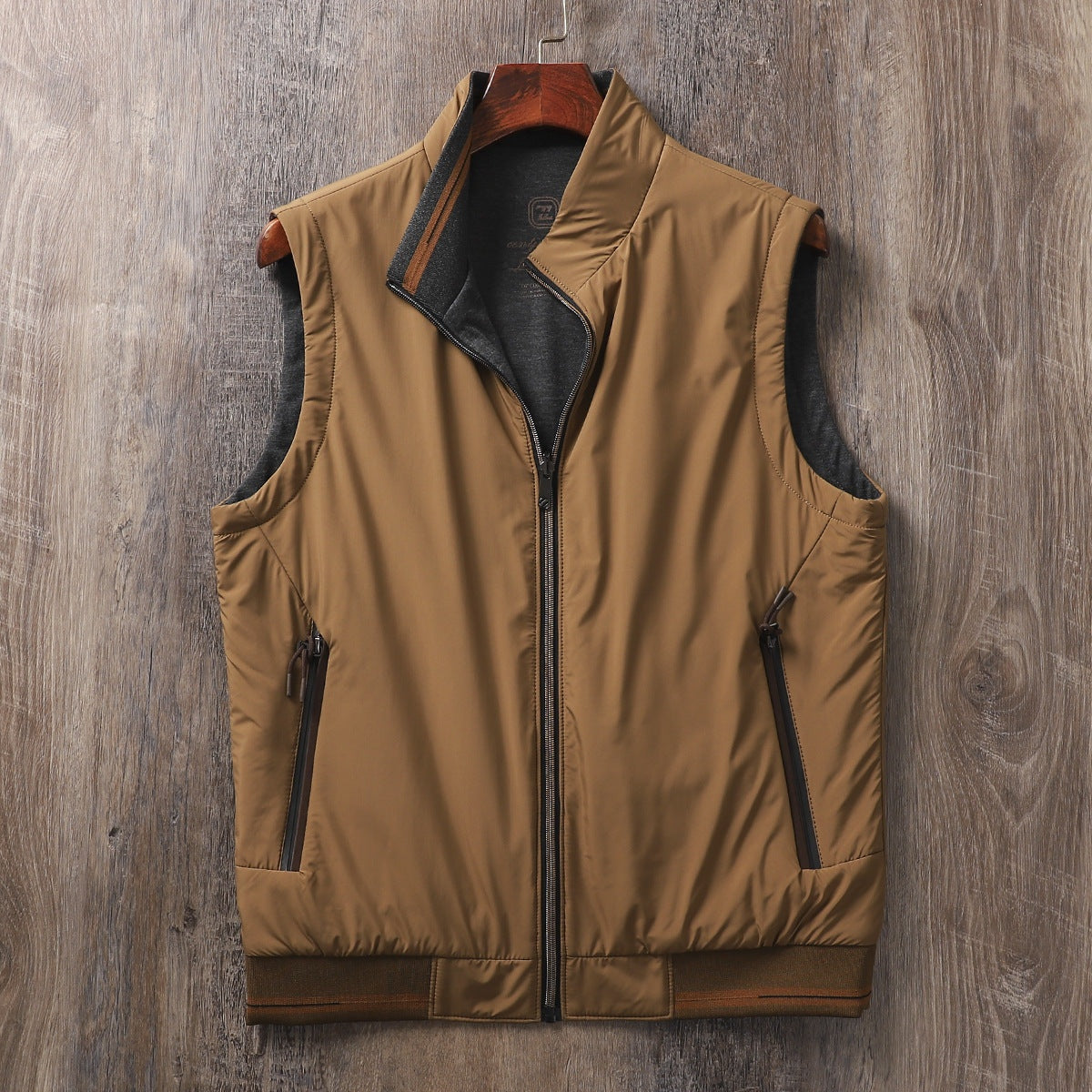Nuvara | Héctor | Chaleco Acolchado Reversible Hombre Cuello Alto Cremallera