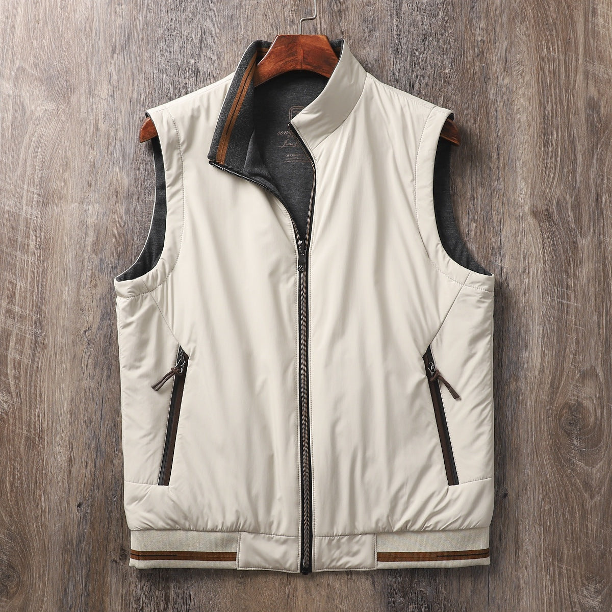 Nuvara | Héctor | Chaleco Acolchado Reversible Hombre Cuello Alto Cremallera