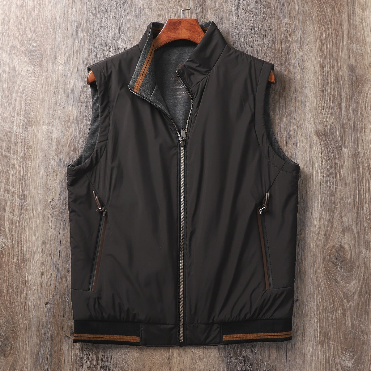 Nuvara | Héctor | Chaleco Acolchado Reversible Hombre Cuello Alto Cremallera