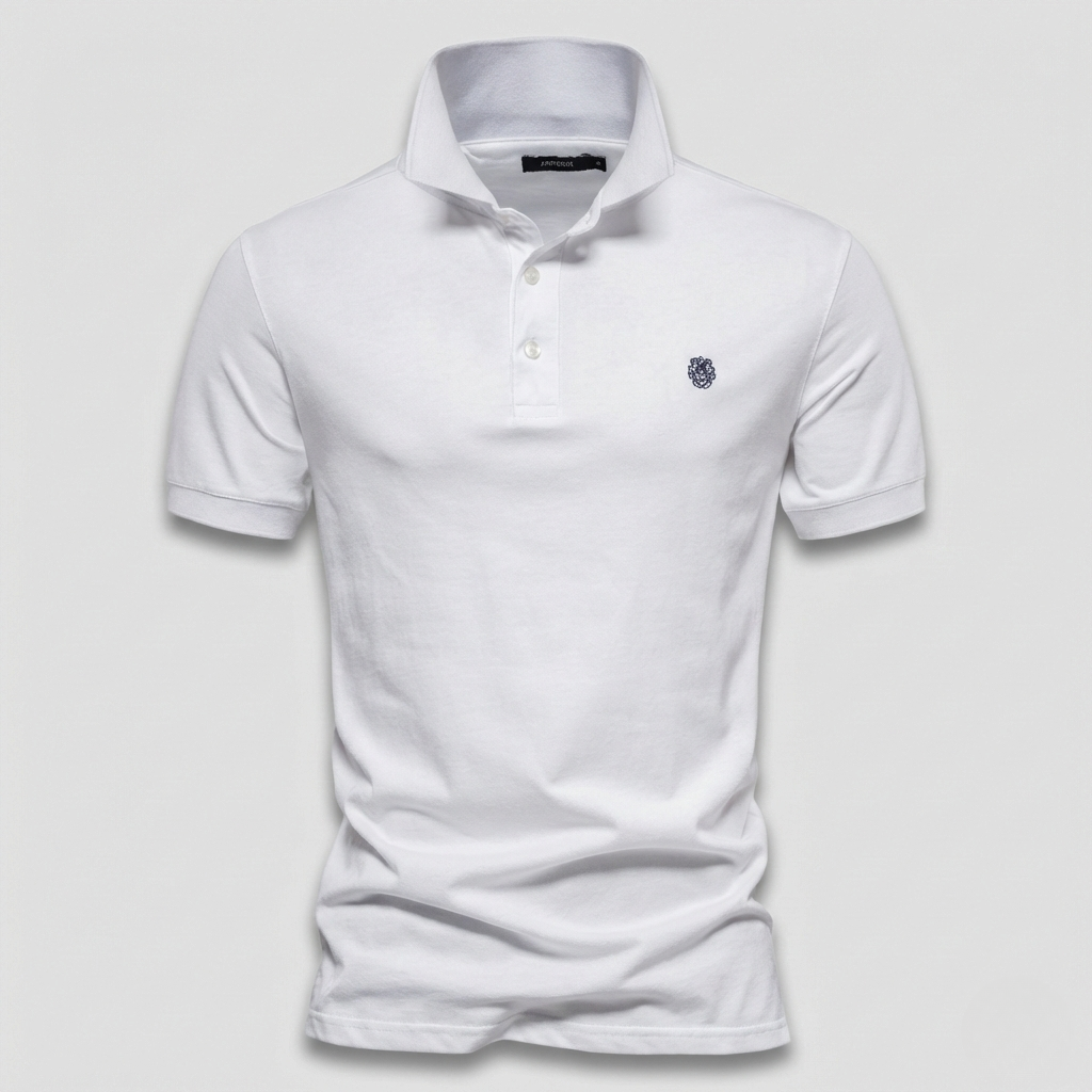 Iker | Polo de Manga Corta Hombre Algodón Piqué Logo Bordado