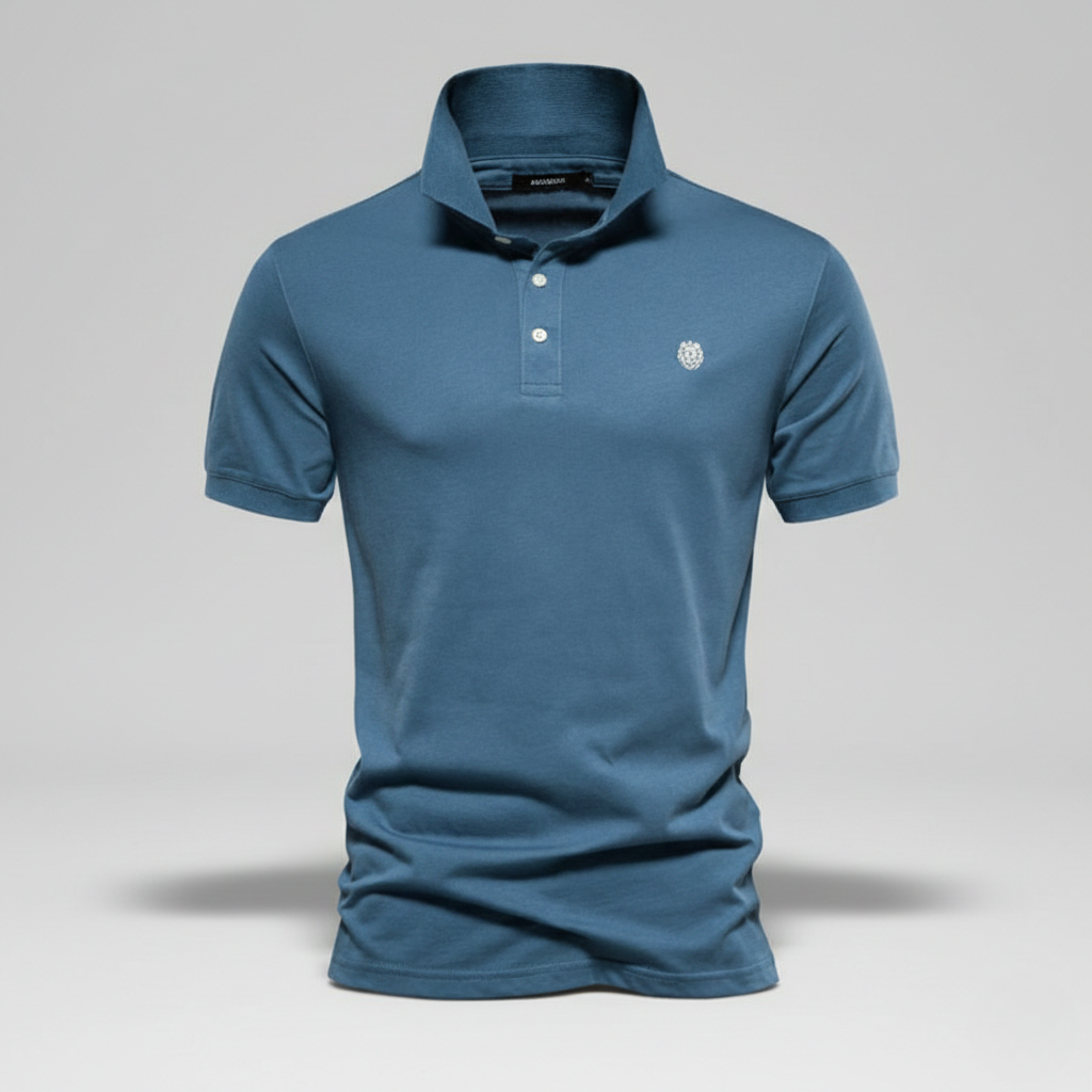 Iker | Polo de Manga Corta Hombre Algodón Piqué Logo Bordado