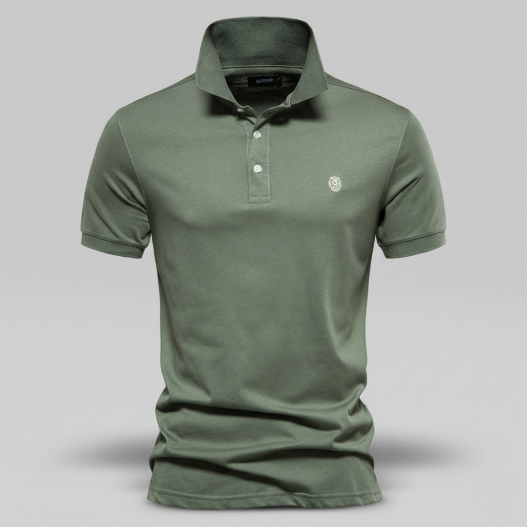 Iker | Polo de Manga Corta Hombre Algodón Piqué Logo Bordado