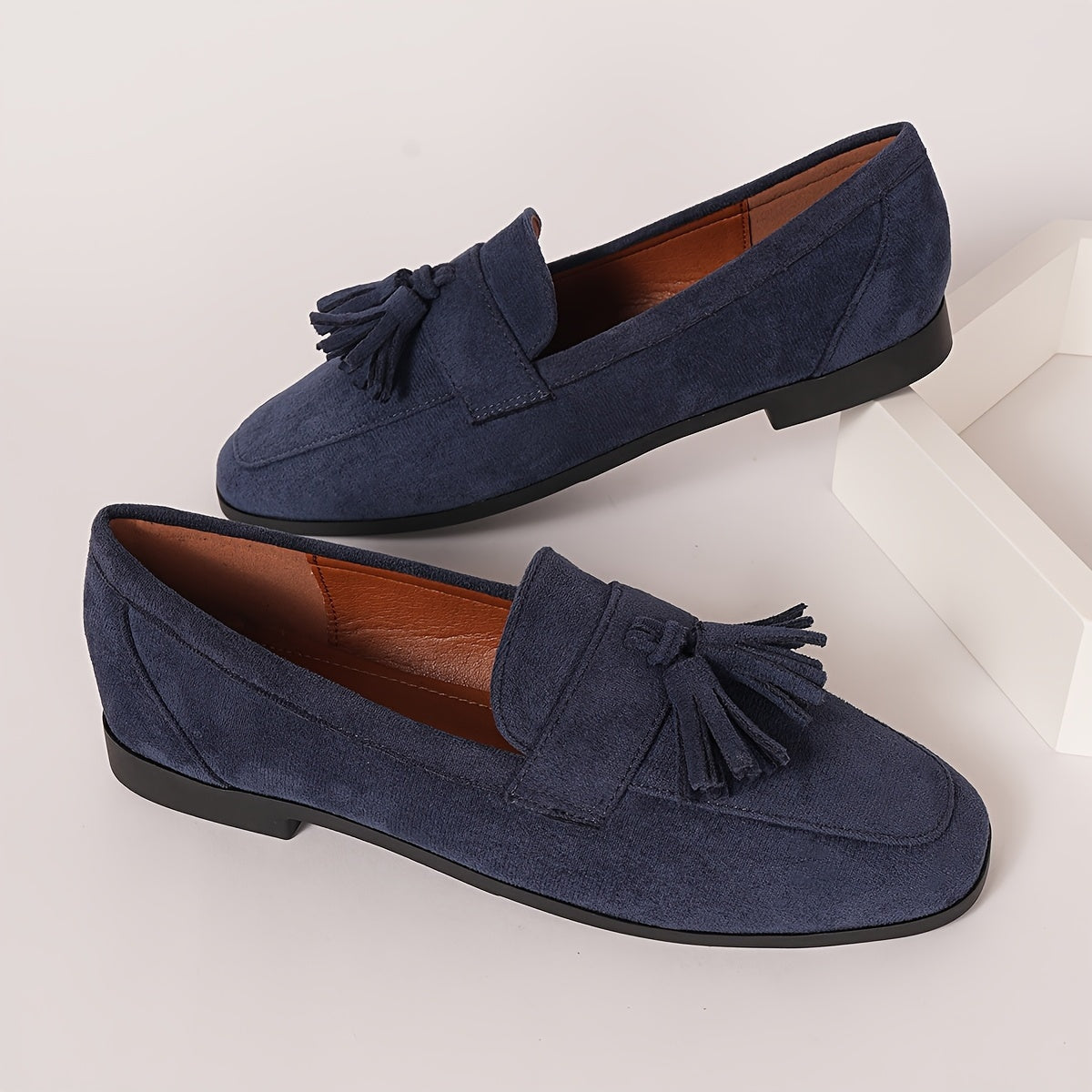 Nuvara Suede Tassel Loafers