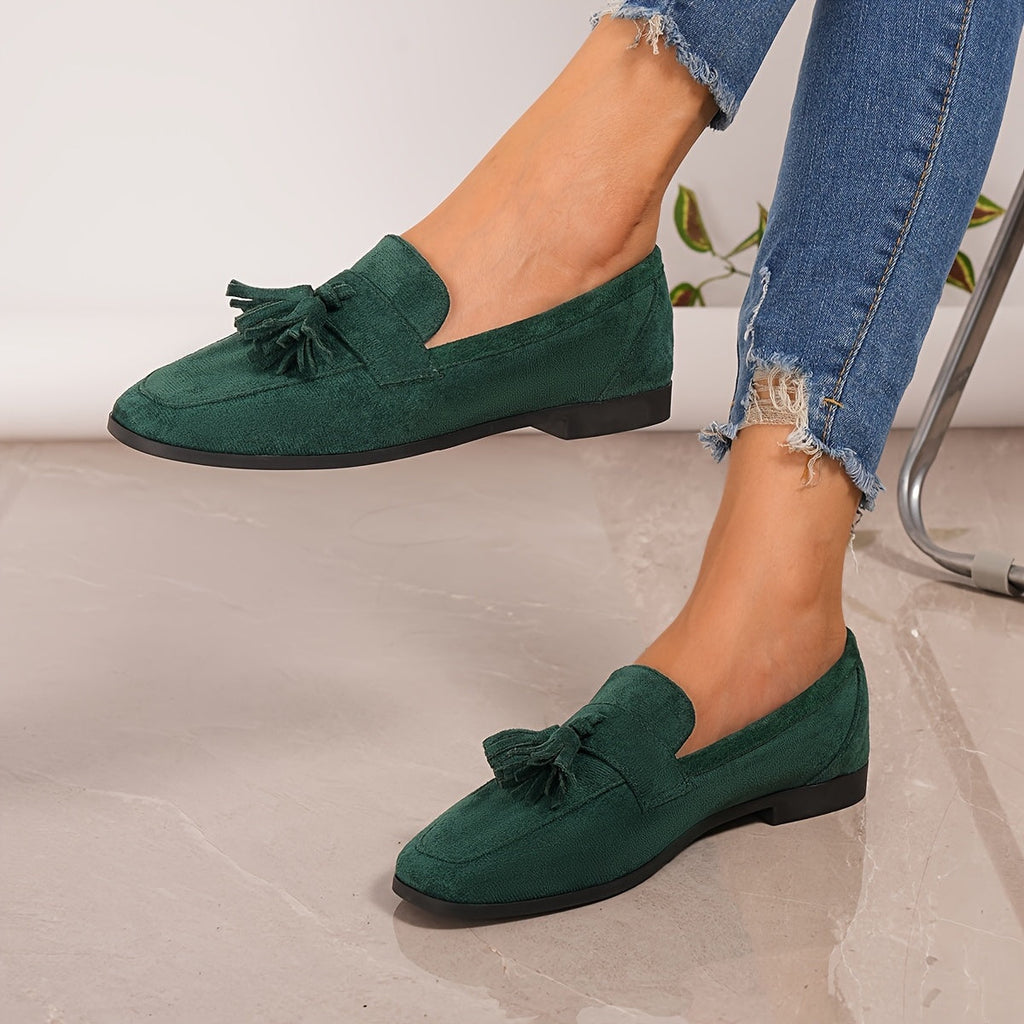 Nuvara Suede Tassel Loafers