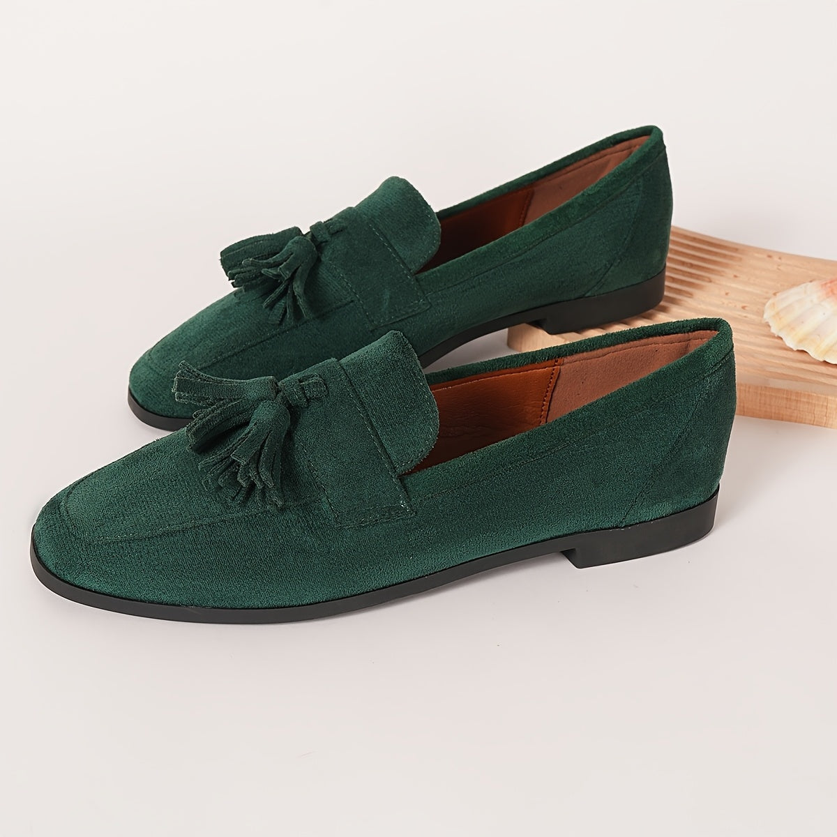 Nuvara Suede Tassel Loafers