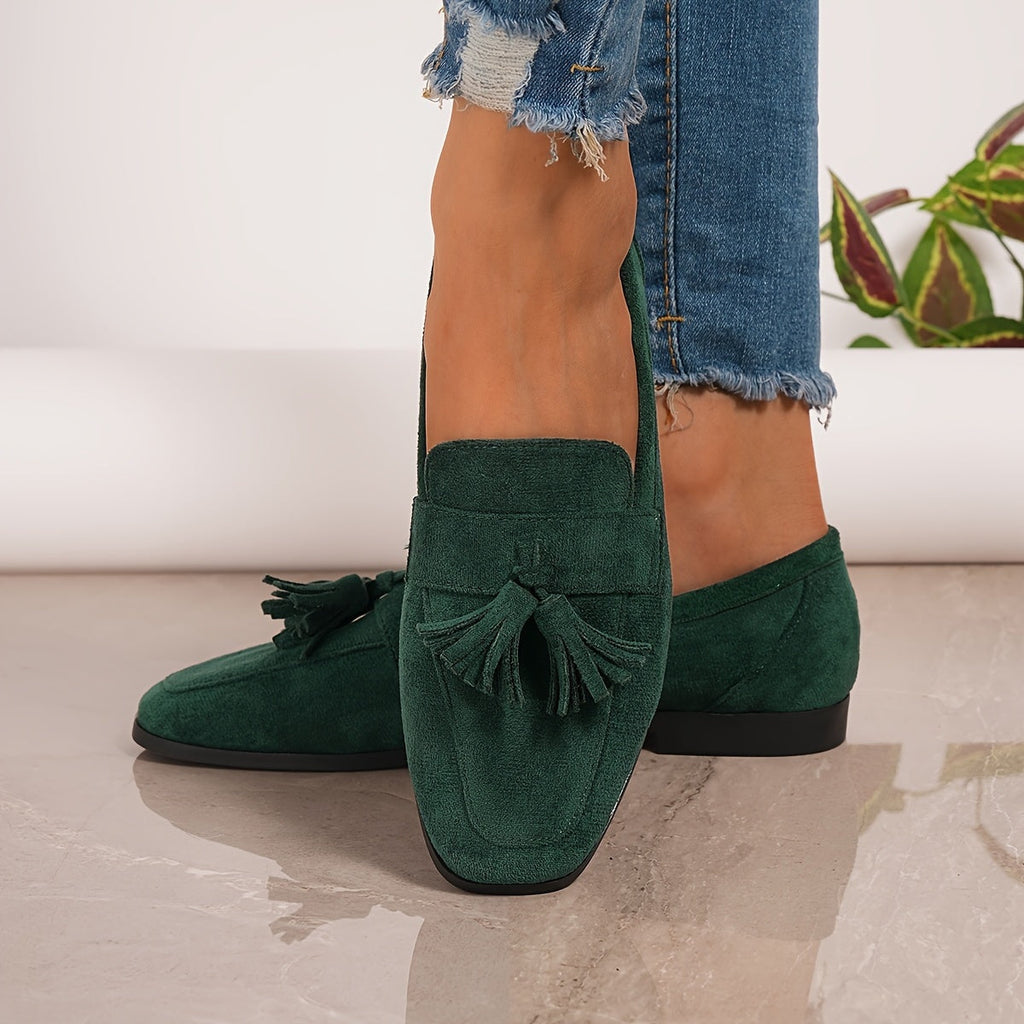 Nuvara Suede Tassel Loafers