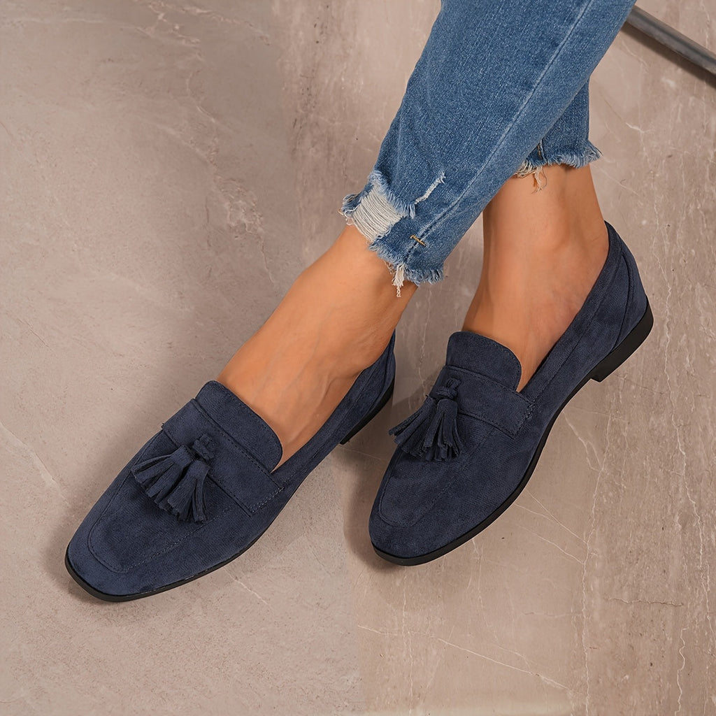 Nuvara Suede Tassel Loafers