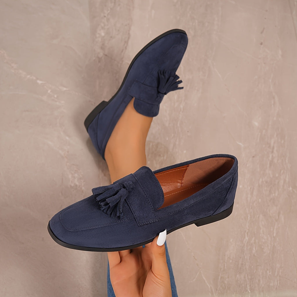 Nuvara Suede Tassel Loafers