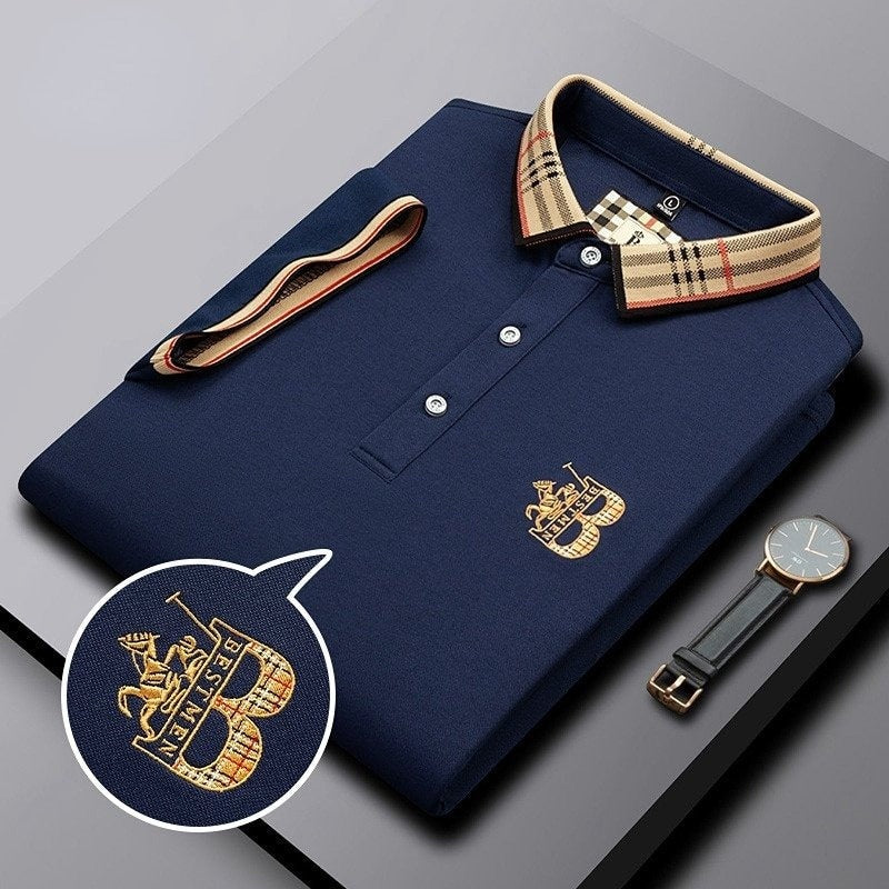 Iván | Polo Hombre Cuello Cuadros Bordado