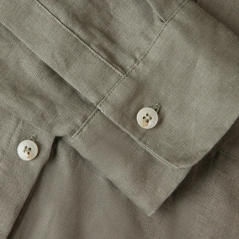 Jimena | Camisa de Lino Cropped Mujer Manga Larga Oversize