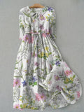Nuvara | Jimena | Vestido Largo Camisero Floral Mujer Cinturón