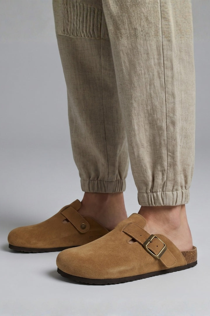Nuvara Suede Clogs