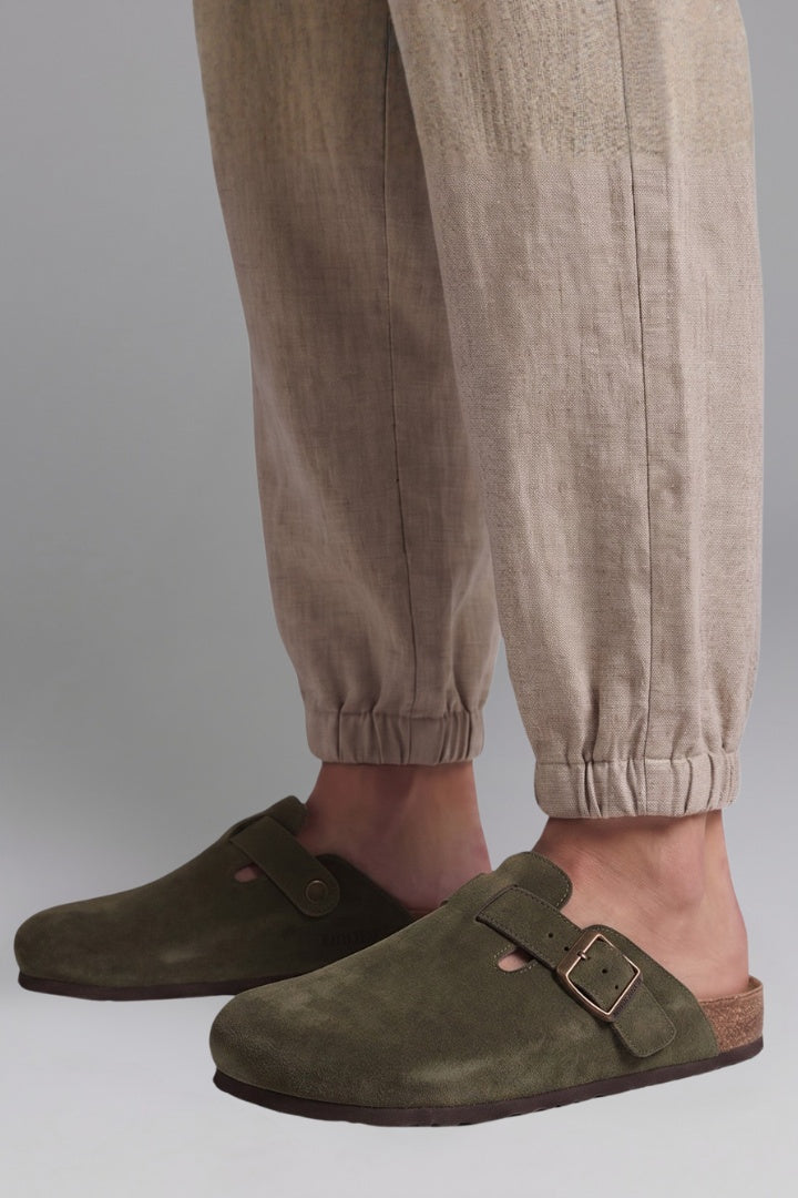 Nuvara Suede Clogs