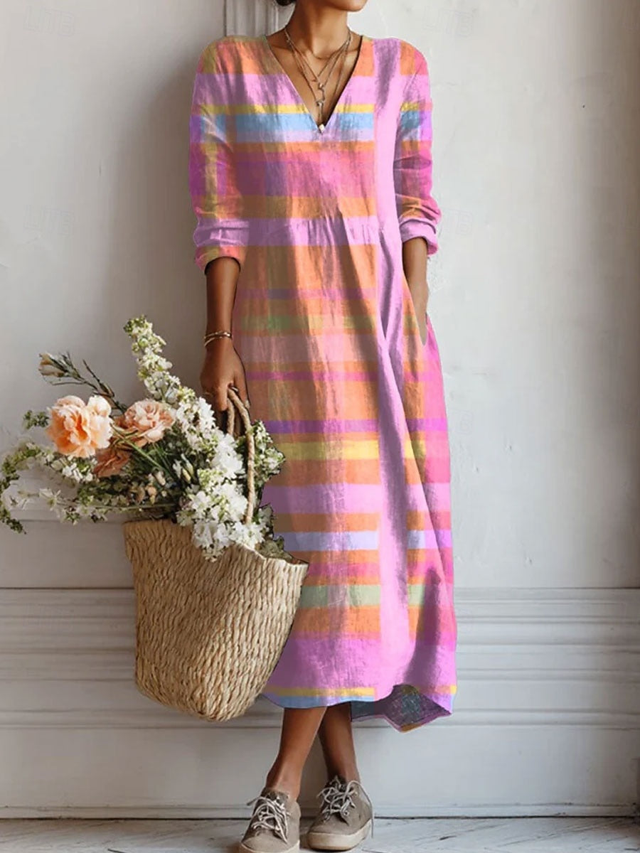 Nuvara | Laura | Vestido Largo Casual de Verano Estampado Mujer