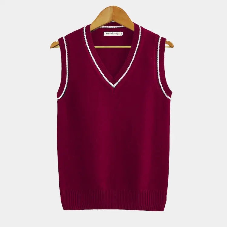 Nuvara | Hugo | Gilet Chaleco de Punto Hombre Cuello V Cable Knit