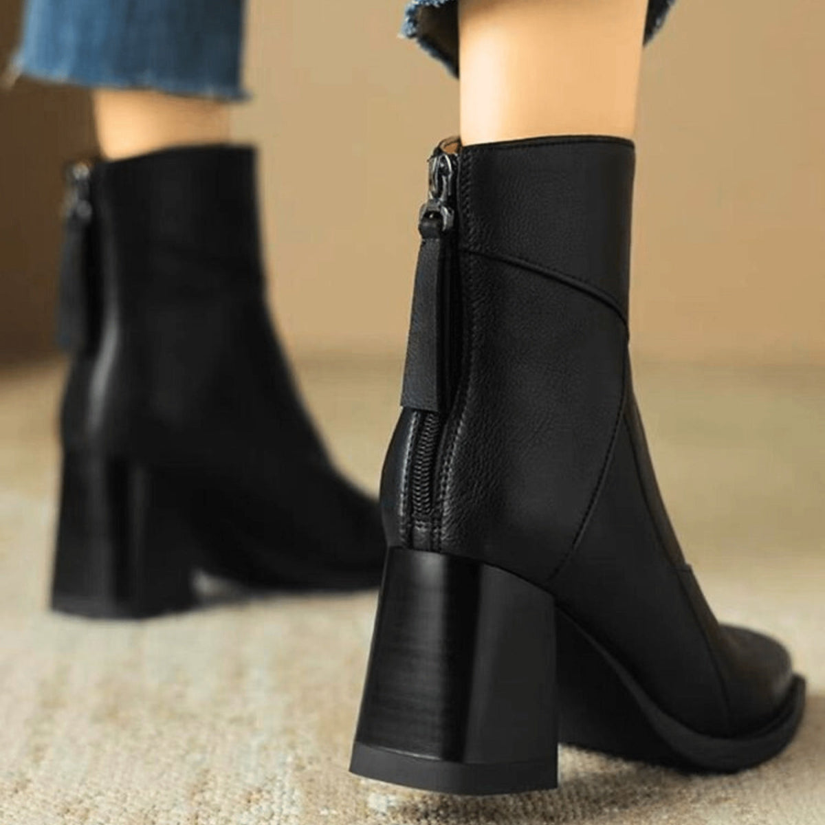 Nuvara Block Heel Booties