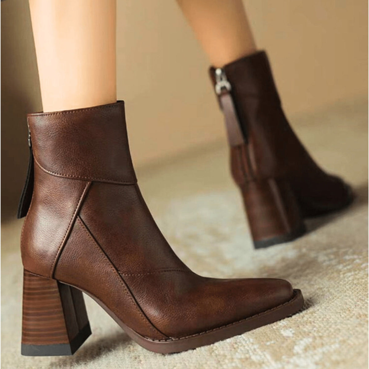Nuvara Block Heel Booties