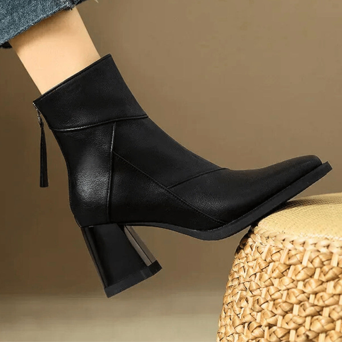 Nuvara Block Heel Booties