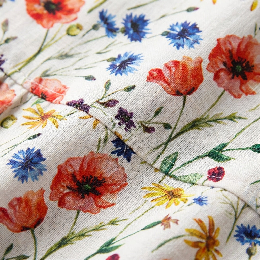 Nuvara | Lola | Vestido Floral Mujer Manga Corta Bolsillos Corte A