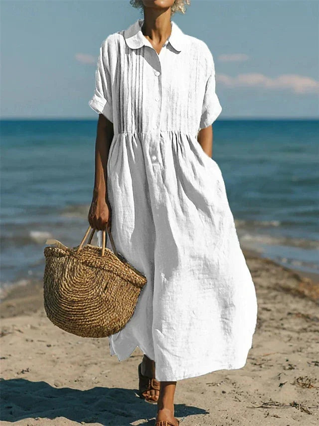 Nuvara | Macarena | Vestido Midi de Verano de Algodón Mujer