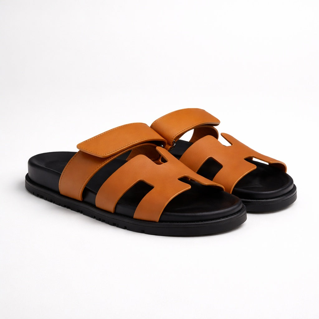 Nuvara Leather Velcro Sandals