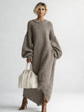 Nuvara | Marisol | Vestido de Invierno de Punto Oversized Mujer Manga Larga