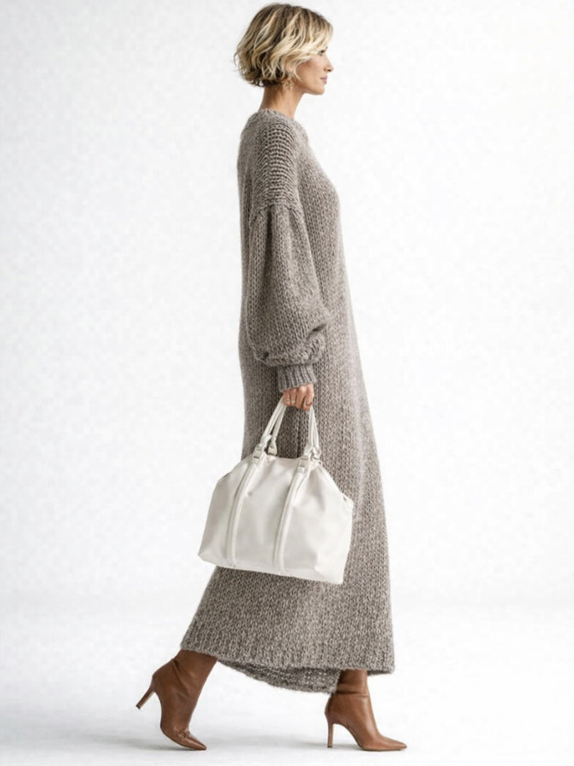 Nuvara | Marisol | Vestido de Invierno de Punto Oversized Mujer Manga Larga