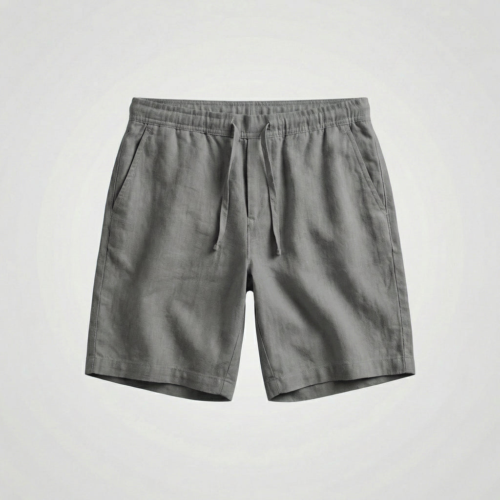 Mateo | Bermudas de Lino Hombre Cintura Elástica Cordón