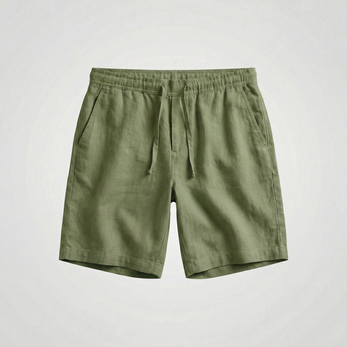 Mateo | Bermudas de Lino Hombre Cintura Elástica Cordón