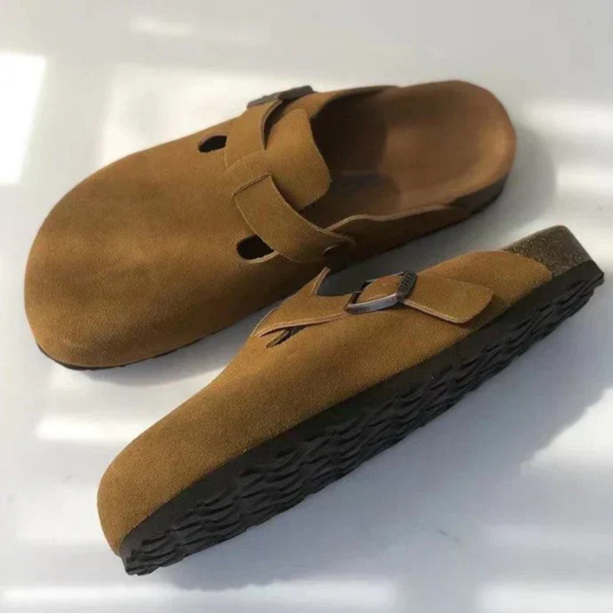 Mateo | Sandalias Tipo Birkenstock Hombre Hebilla Ajustable