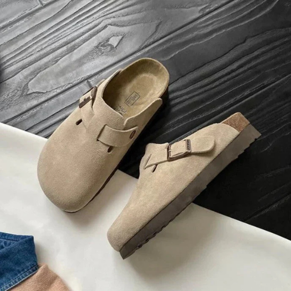 Mateo | Sandalias Tipo Birkenstock Hombre Hebilla Ajustable