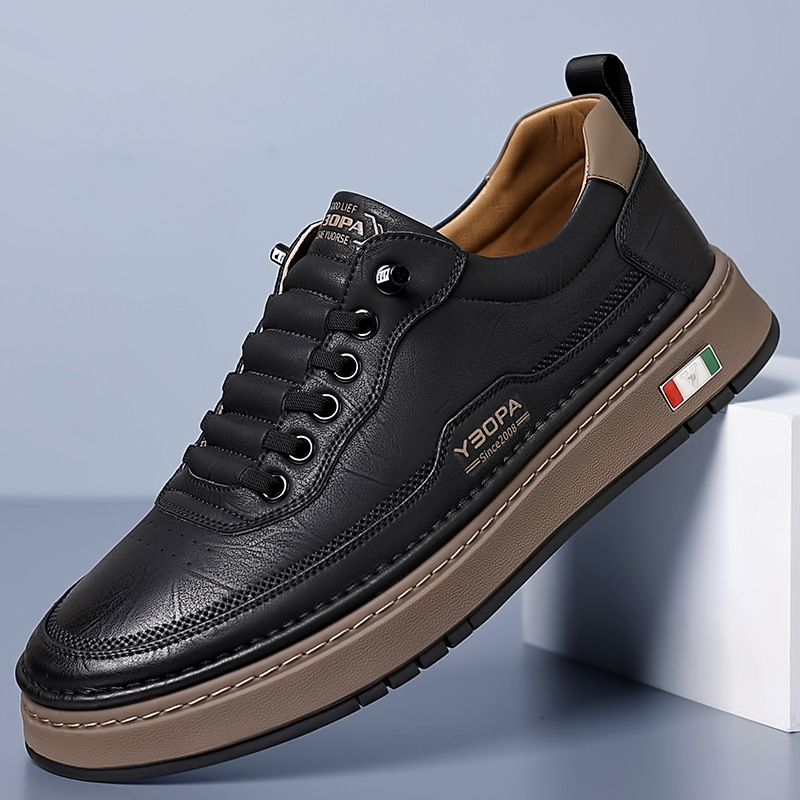 Mateo | Zapatillas Casual de Cuero Hombre Suela Acolchada